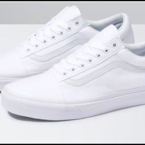 Vans Classic Old Skool True White Canvas Shoes